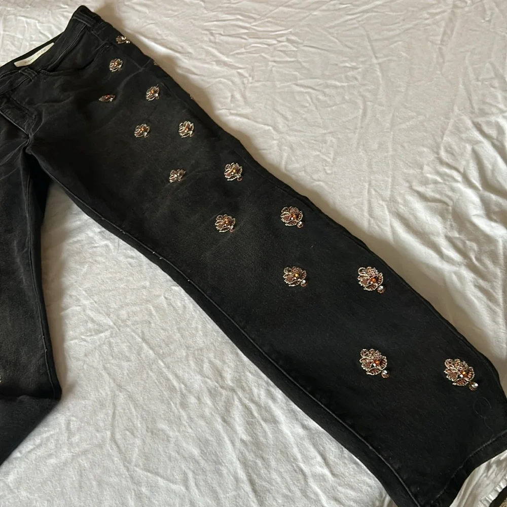 Pilcro Black Skinny Jeans with Embellishments - Picture 3 of 9